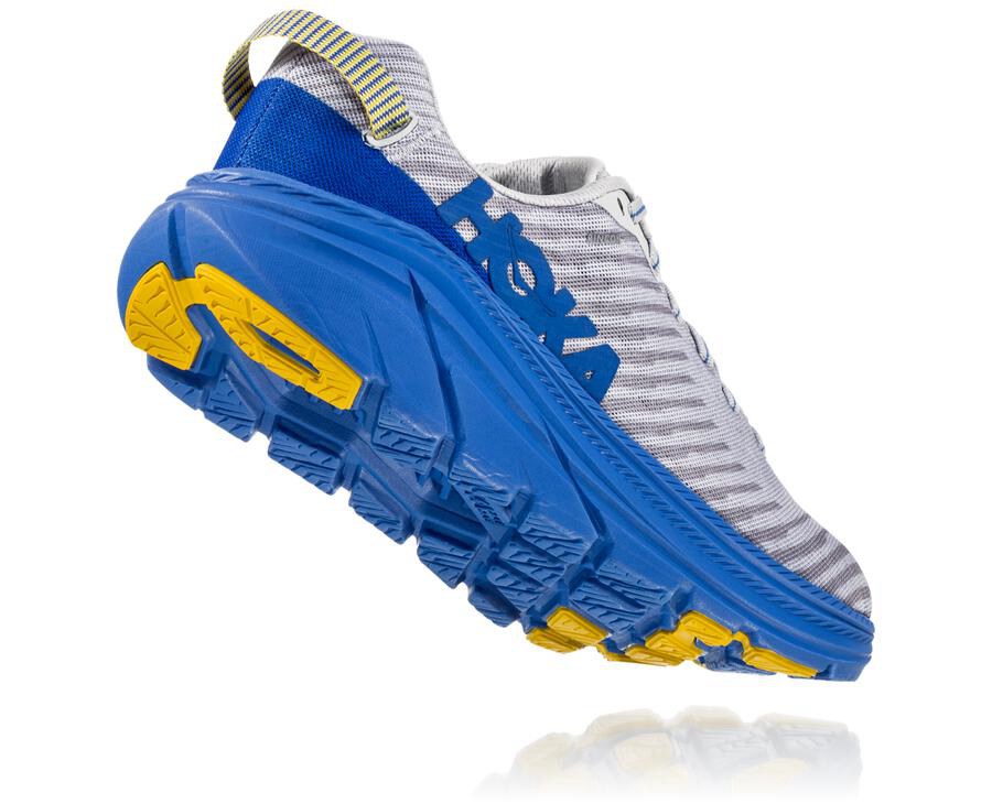 Hoka One One Mens Running Shoes - Rincon - Grey/Blue - XVAR06728